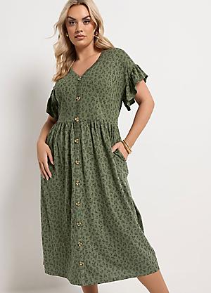 Plus Size Green Dresses | Green & Khaki Dresses | Curvissa