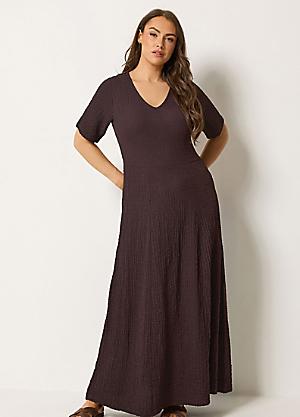brown curve dress Plus Size Classic Curve Midi