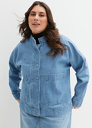 Curvissa denim outlet jacket