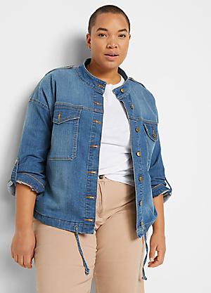 Short Sleeve Denim Jacket by bonprix