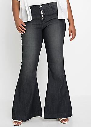 Buy D&B PLUS SIZE WOMEN'S Stretch premium BLACK denim jeans