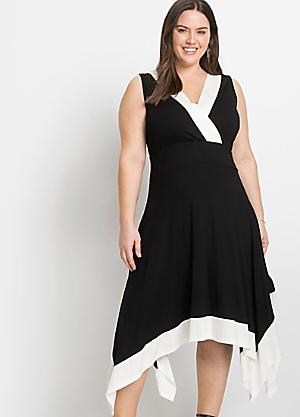 Black and white dress for chubby best sale