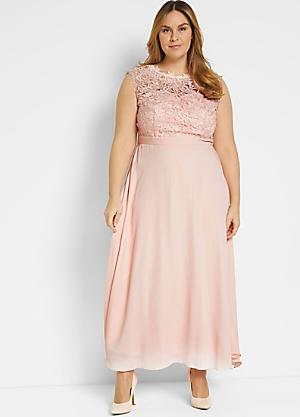 Pink and white store plus size dress