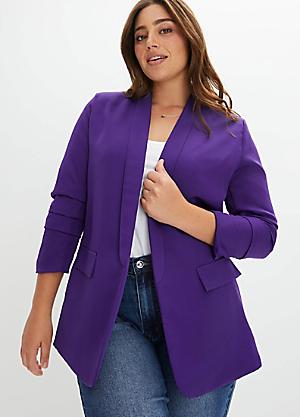 plus size purple coat