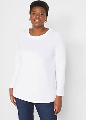 Shop for White Cream Tops T Shirts Fashion Curvissa Plus Size