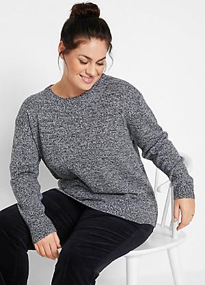 Plus size grey jumper hotsell