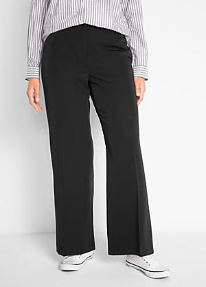 Bootcut black trousers plus size best sale