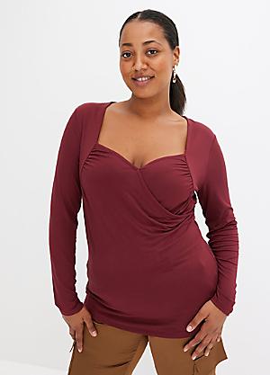 Ladies plus size red tops hotsell