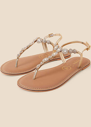 Wide fit gold hot sale sandals uk