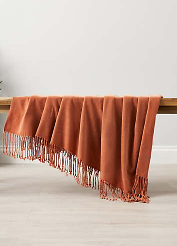Chenille Throw Terracotta Throws And Blankets Buy Habitat Chenille