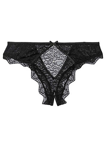 Open Cup Bralet & Crotchless Panties by bonprix