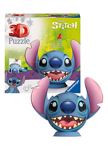 Disney Stitch with Ears 3D Puzzle Ball 77 Piece Jigsaw Puzzle | Curvissa