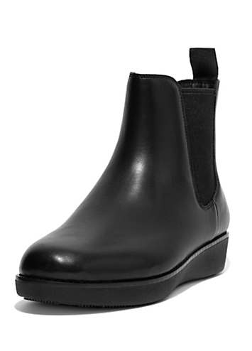FitFlop Black Sumi Leather Chelsea 