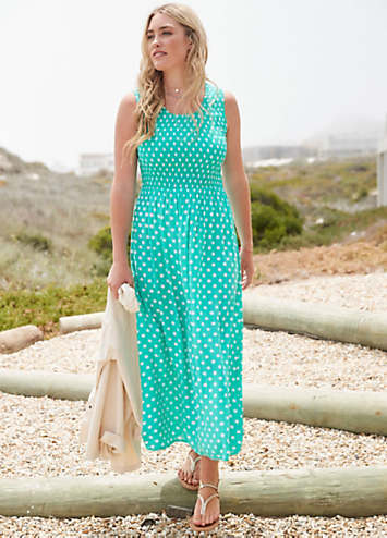 Warehouse green spot store dress