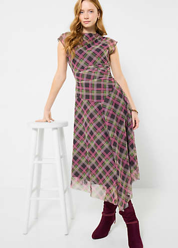 joe browns tartan dress Joe Browns Claudia Check Jersey Dress - Red