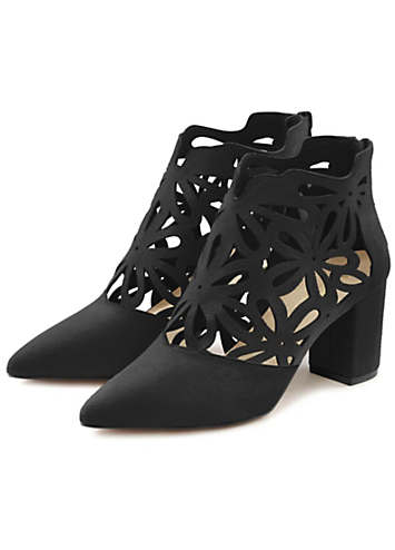 LASCANA Cut-Out Heeled Ankle Boots