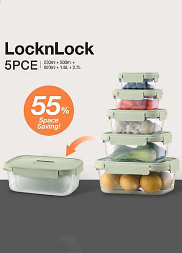 LocknLock Nestnlock Sage 5 Piece Food Storage Set | Curvissa