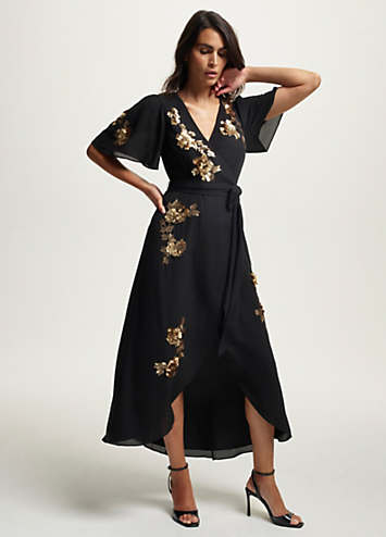 slim fit dress slacks Monsoon Limited Edition Sheryl Sequin Gold Mini Dress  White Chocolate  Couture