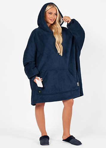 Online Home Shop Heated Oversized Hoodie Blanket Curvissa