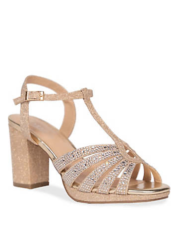 Champagne on sale platform sandals