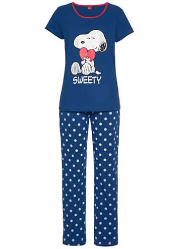 Peanuts Snoopy Print Pyjamas | Curvissa