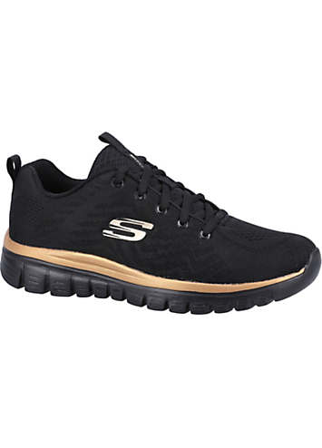 Skechers Ladies Black Graceful Get Connected Trainers Curvissa