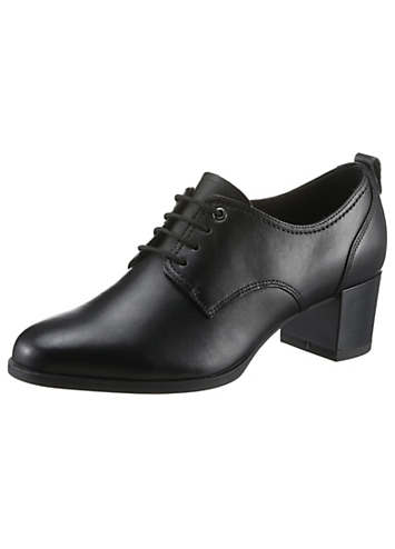 Tamaris Dames Lace Boot Heel 1-25132-45 Enkellaarzen, Black MATT, 41 EU, zwart mat, 41 EU