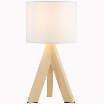 Wooden Tripod Table Lamp By, Navy Lampshade Dunnes