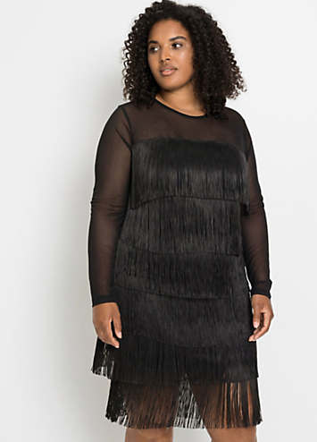 bonprix Fringed Party Dress Curvissa