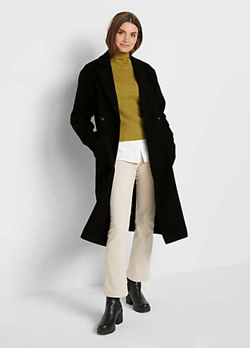 Black wool shop look coat