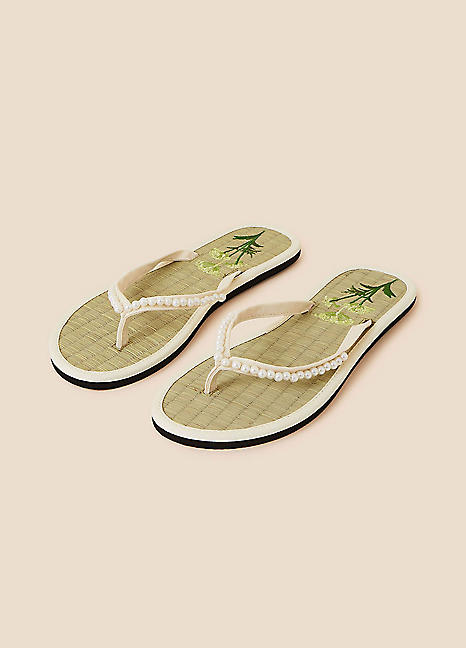 Accessorize seagrass flip online flops