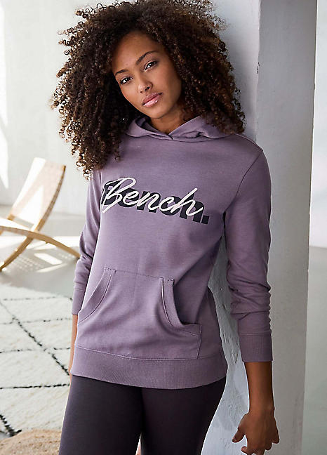 Bench. Loungewear Logo Print Hoodie by Bench Loungewear Curvissa