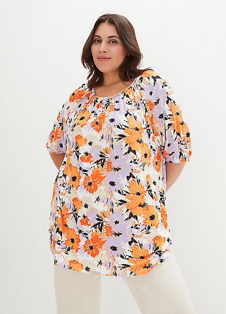 bonprix Floral Print Jersey Tunic