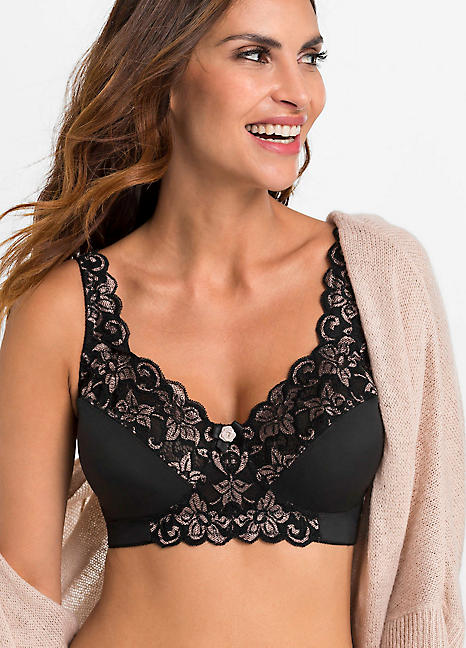 bonprix Underwired Lace Detail Minimiser Bra