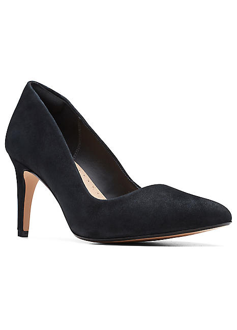 Clarks Laina Rae Black Suede Shoes