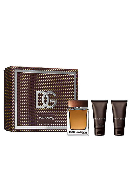 Dolce Gabbana The One for Men 3 Piece Set Eau De Toilette 100ml After Shave Balm 50ml Shower Gel 50ml Curvissa