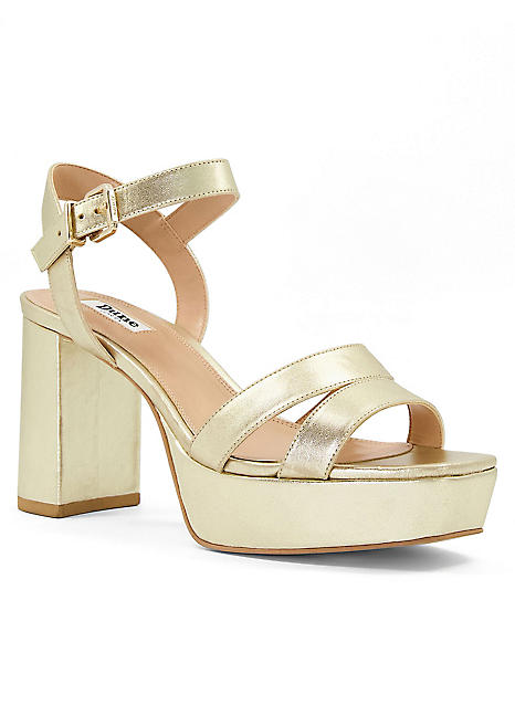 Dune gold heeled on sale sandals