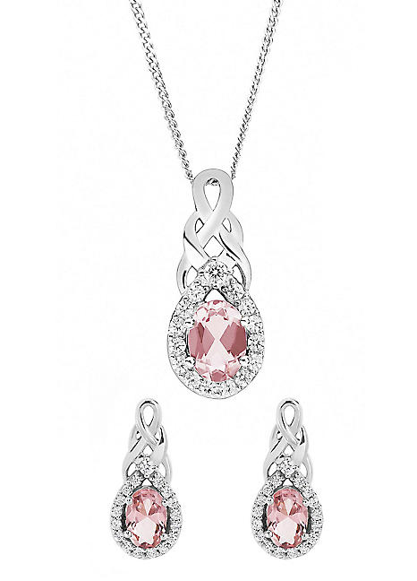 Emily Ophelia Sterling Silver Cubic Zirconia Nano Morganite