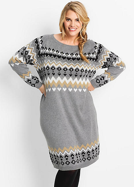 plus size fairisle jumper