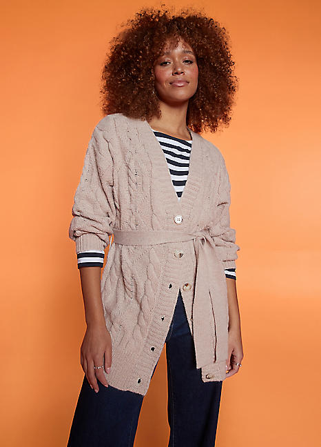 Cardigan belted clearance