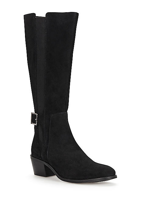 Knee high boots shop with elastic panel