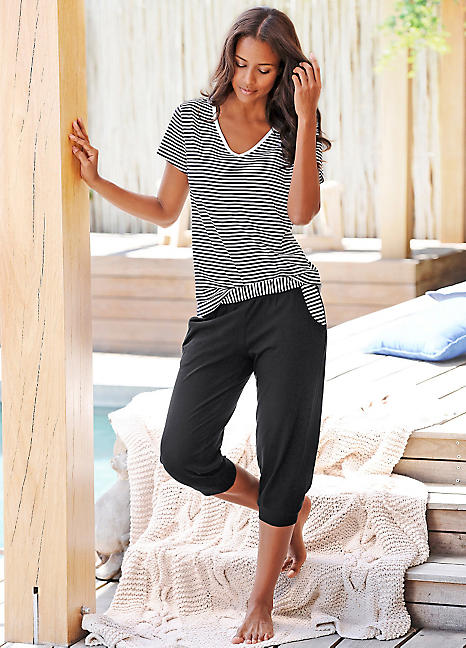 Comfortable 100% Cotton Women's Capri Pajama Pants UK