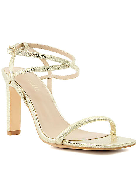 Dune gold outlet strappy sandals