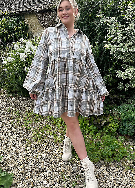 Grey hotsell smock dress