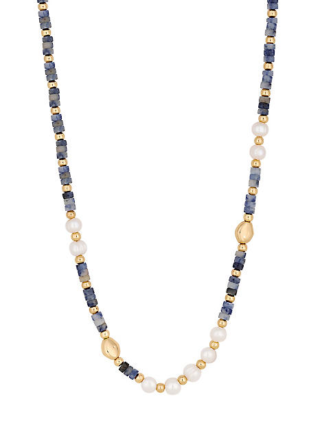 Blue Sapphire Necklace Jon Richard Necklace Rhodium Plated Blue