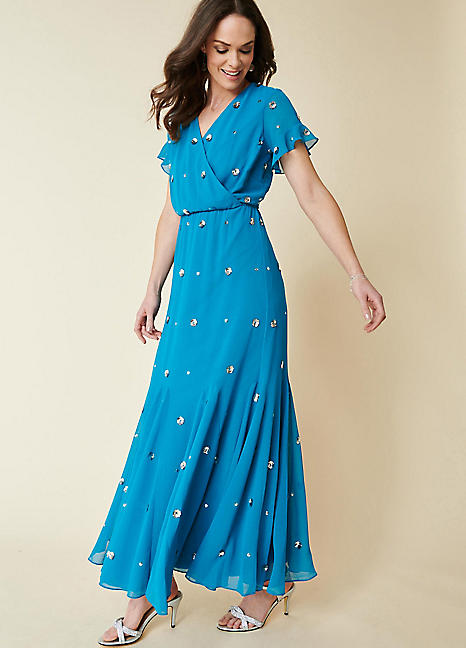 chinese dress ladies Rainbow Kaleidoscope Halter Maxi Dress 2XS main image 0