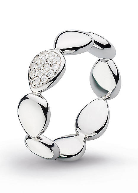 Kit Heath Rhodium Plated Sterling Silver and Cubic Zirconia Coast