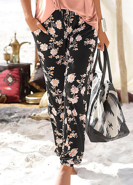 floral beach trousers