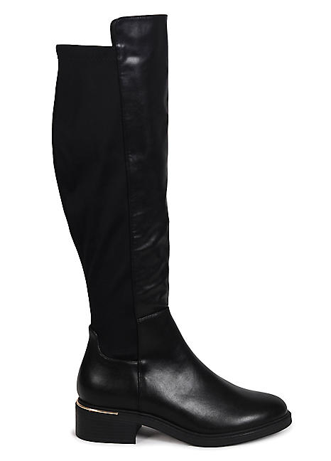 Long black clearance leather boots