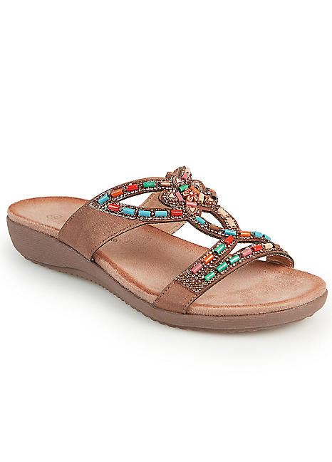 Skechers hot sale beaded sandals